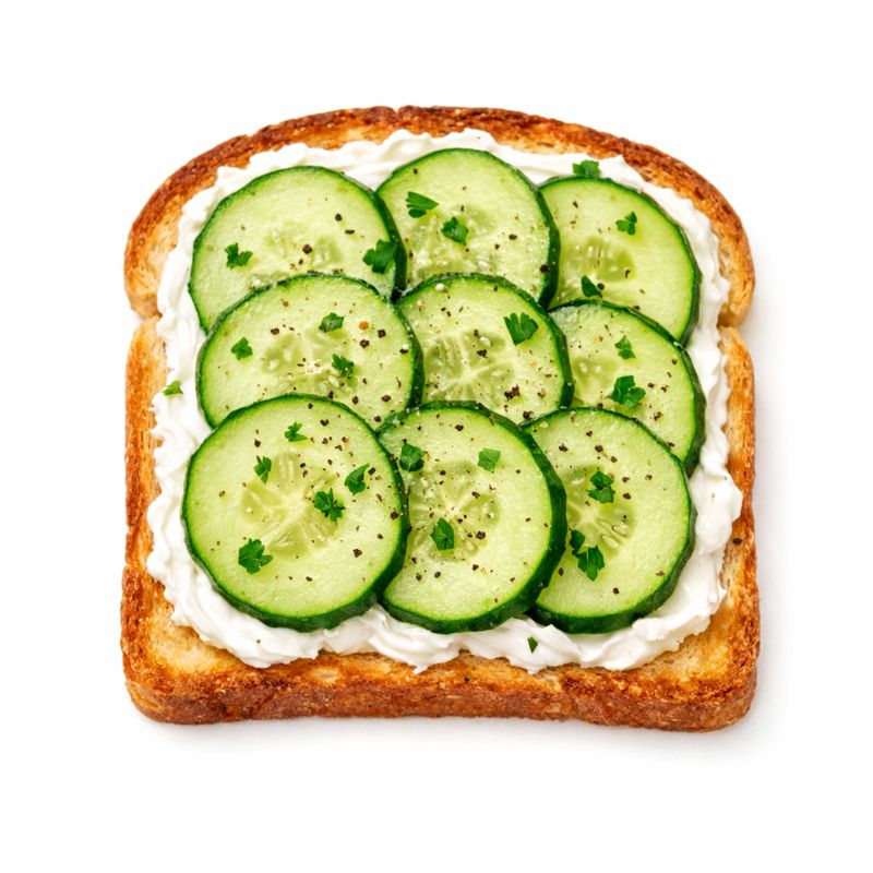 오이 크림치즈 토스트